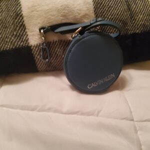 Calvin Klein Navy Circular Wristlet